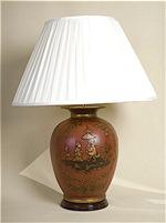 ALEXANDERS 33CM TWO FIGURES/RED URN LAMP